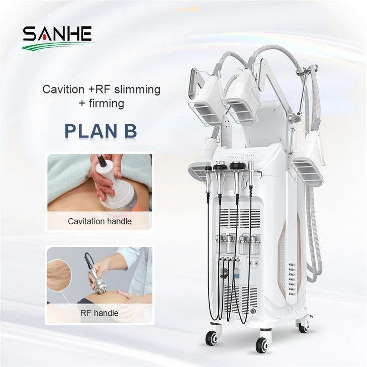 4 Cryo handles 360 Cryolipolysis RF Cavitation machine